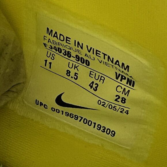 Nike Sabrina 1 By You Yellow Teal New Sneakers FJ4036-900 Mens 9.5 / WMNS 11 - Picture 10 of 11